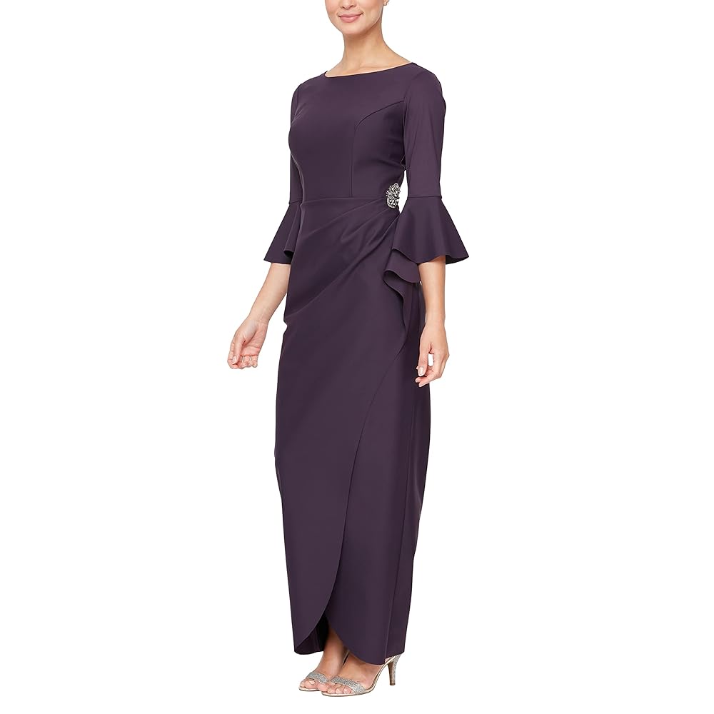 Amazon.com: Alex Evenings Women's Slimming Long Length Side